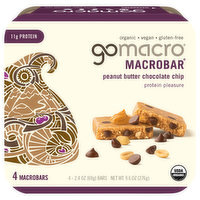 GoMacro MacroBars, Peanut Butter Chocolate Chip, 4 Each