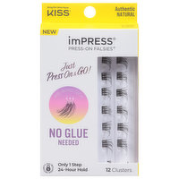 imPress Clusters, Press-On Falsies, Authentic Natural, 12 Each