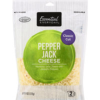 Essential Everyday Cheese, Pepper Jack, Classic Cut, Shredded,, 8 Ounce