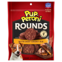 Pup-Peroni Rounds Dog Snacks, with Beef Short Rib, 5 Ounce