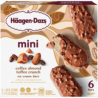 Haagen Dazs Mini Coffee Almond Crunch Mini Ice Cream Bars, 11.1 Fluid ounce