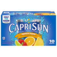 Capri Sun Juice Drink Blend, Tropical Punch, 10 Each