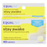 Equaline Stay Awake, Maximum Strength, Tablets, 40 Each