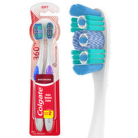 Colgate 360 Optic White Adult Manual Whitening Toothbrush, 2 Each