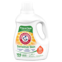 Arm & Hammer Detergent, Sensitive Skin, Free & Clear, 105 Fluid ounce