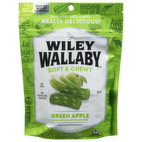 Wiley Wallaby Licorice, Green Apple, Soft & Chewy, 10 Ounce