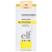 e.l.f. Sun Protection + Makeup Primer, Sunbeam, Whoa Glow, SPF 30, 1.69 Fluid ounce