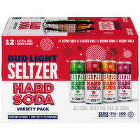 Bud Light Seltzer Hard Soda, Zero Sugar, Variety Pack, 12 Each