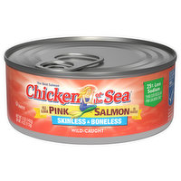 Chicken of the Sea Pink Salmon, 25% Less Sodium, Wild-Caught, Skinless & Boneless, 5 Ounce