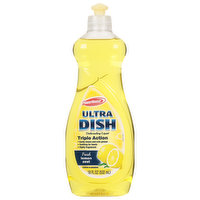 PowerHouse Dishwashing Liquid, Ultra Dish, Triple Action, Fresh Lemon Zest, 18 Fluid ounce