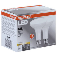 Sylvania Light Bulbs, LED, Soft White, 9 Watts, 2 Each
