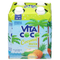 Vita Coco Coconut Water, Pineapple, 4 Pack, 4 Each