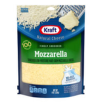 Kraft Cheese, Natural, Mozzarella, Finely Shredded, 8 Ounce