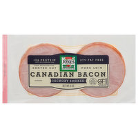 Jones Dairy Farm Canadian Bacon, Hickory Smoked, Center Cut, Pork Loin, 6 Ounce