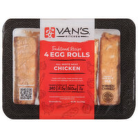 Van's Kitchen Egg Rolls, Chicken, Traditional Recipe, 4 Each