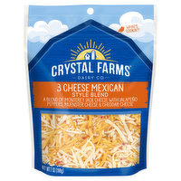 Crystal Farms Cheese, 3 Cheese Mexican Style Blend, 7 Ounce