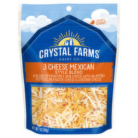 Crystal Farms Cheese, 3 Cheese Mexican Style Blend