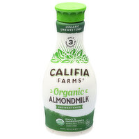 Califia Farms Almondmilk, Unsweetened, Organic, 48 Fluid ounce