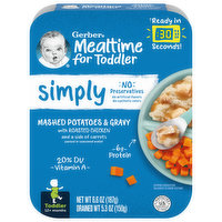 Gerber Mashed Potatoes & Gravy with Roasted Chicken, 12+ Months, Toddler, 6.6 Ounce