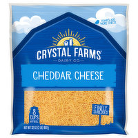 Crystal Farms Finely Shredded Cheese, Cheddar, 32 Ounce