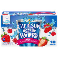 Capri Sun Roarin' Waters Flavored Water Beverage, Berry, 10 Each