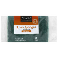 Essential Everyday Sponges, Scrub, Heavy Duty, 3 Each