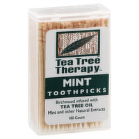 Tea Tree Therapy Toothpicks, Mint, 100 Each