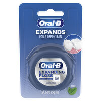 Oral-B Expands Expandable Dental Floss, Mint, Expands For A Deep Clean, 50M, 54.6 Yard