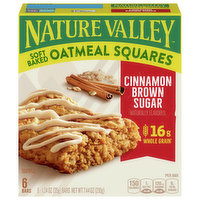 Nature Valley Oatmeal Squares, Cinnamon Brown Sugar, Soft Baked, 6 Each