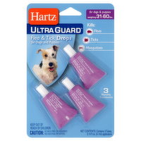 Hartz Ultra Guard Flea & Tick Drops, 3 Each