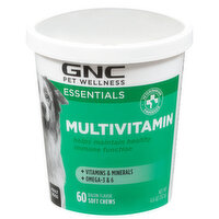 GNC Pet Wellness Multivitamin, Bacon Flavor, Adult Dog, Essentials, Soft Chews, 60 Each