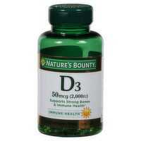 Nature's Bounty Vitamin D3, 50 mcg, Rapid Release Softgels, 350 Each