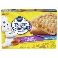 Toaster Scrambles Toaster Pastries, Pork Shoulder Bacon & Sausage, 4 Each