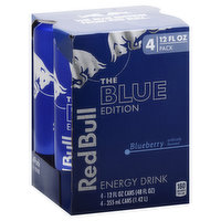 Red Bull Energy Drink, The Blue Edition, Blueberry, 4 Pack, 4 Each