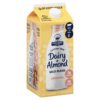 LIVE REAL FARMS Milk Blend, Lactose Free, Dairy + Almond Blend, Original, 0.5 Gallon