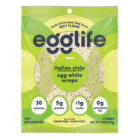 Egglife Egg White Wraps, Italian Style, 6 Each