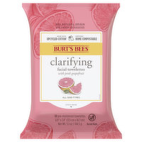 Burt's Bees Facial Towelettes, Clarifying, 30 Each