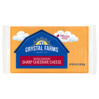 Crystal Farms Cheese, Wisconsin, Sharp Cheddar, 16 Ounce