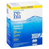 re-nu Multi-Purpose Solution, Advanced Formula,  Twin Pack, 2 Each