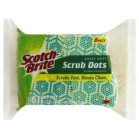 Scotch-Brite Scrub Sponges, Scrub Dots, Heavy Duty, 6 Pack, 6 Each