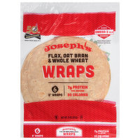 Joseph's Wraps, Flax, Oat Bran & Whole Wheat, 8 Inch, 6 Each