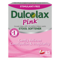 Dulcolax Pink Stool Softener, Softgels, 25 Each