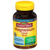 Nature Made Magnesium Citrate, 250 mg, Softgels, 60 Each