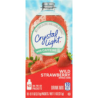 Crystal Light Drink Mix, with Caffeine, Wild Strawberry, On-the-Go Packets, 10 Each