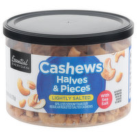 Essential Everyday Cashews, Halves & Pieces, Lightly Salted, 8 Ounce