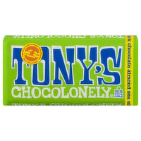 Tonys Chocolonely Dark Chocolate, Belgian, Almonds and Sea Salt, 65%, 6.35 Ounce