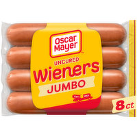 Oscar Mayer Uncured Jumbo Wieners Hot Dogs, 8 Each