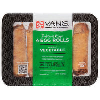 Van's Kitchen Egg Rolls, Vegetable, Traditional Recipe, 4 Each