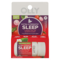 Olly Sleep, Extra Strength, Fast Dissolve Tablets, Strawberry, 30 Each