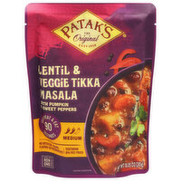 Patak's Lentil & Veggie Tikka Masala, with Pumpkin & Sweet Peppers, Medium, 10.05 Ounce